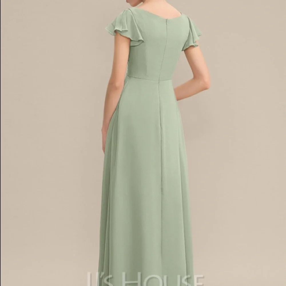 NWT JJ's House Chiffon Dress With Cascading Ruffles Pockets Size 0
